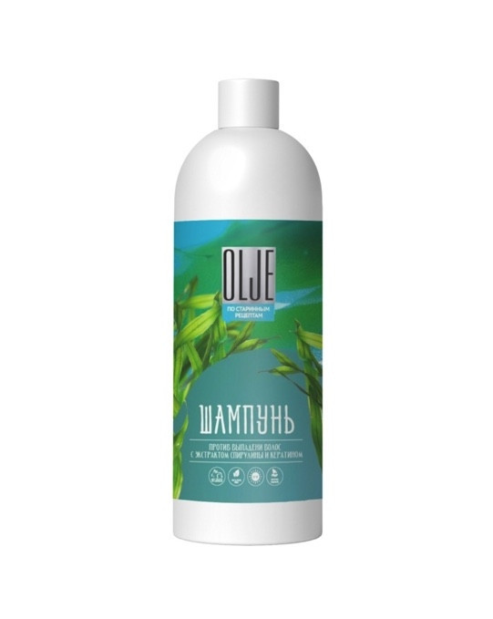 OLJE / Натуральный шампунь против выпадения волос с экстрактом концентрата спирулины и кератина 1000 мл в Пскове