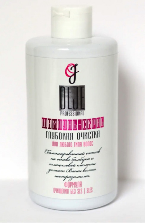 OLJE Шампунь – скраб глубокая очистка для любого типа волос, 450 мл в Пскове